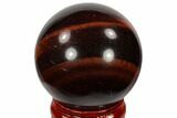 Polished Red Tiger's Eye Sphere - South Africa #116092-1